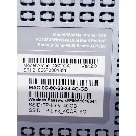TP-LINK C60 Wireless Dual Band Router - Picture 3 of 5